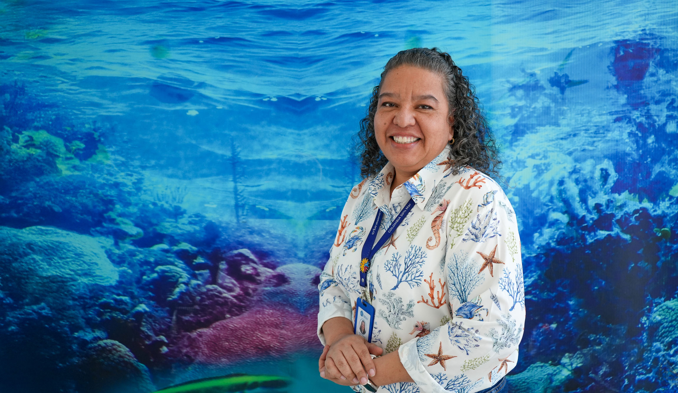 Martha Patricia Vides Casado at INVEMAR, 3 March 2025.