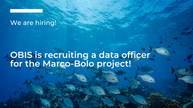 OBIS is recruiting a data officer for the Marco-Bolo project!